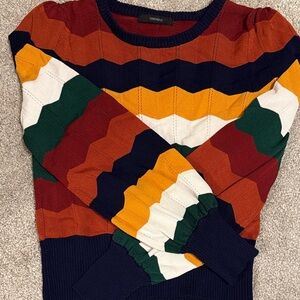 Forever 21 Multicolor Chevron Sweater